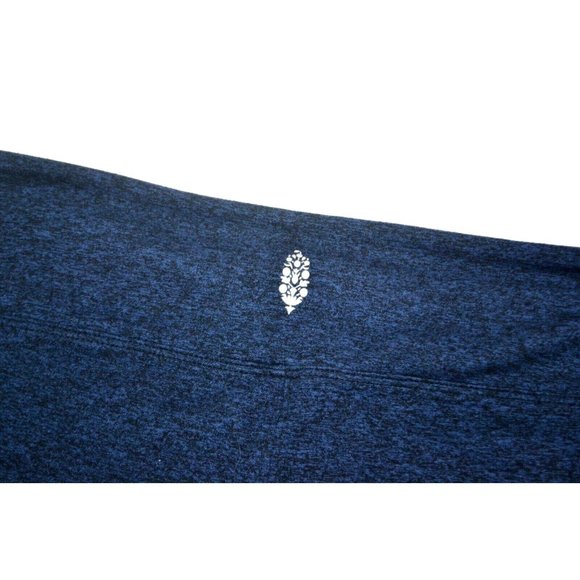 FREE PEOPLE Women's FP Movement High Rise Leggings SIZE LARGE Navy Heathered - Picture 4 of 6